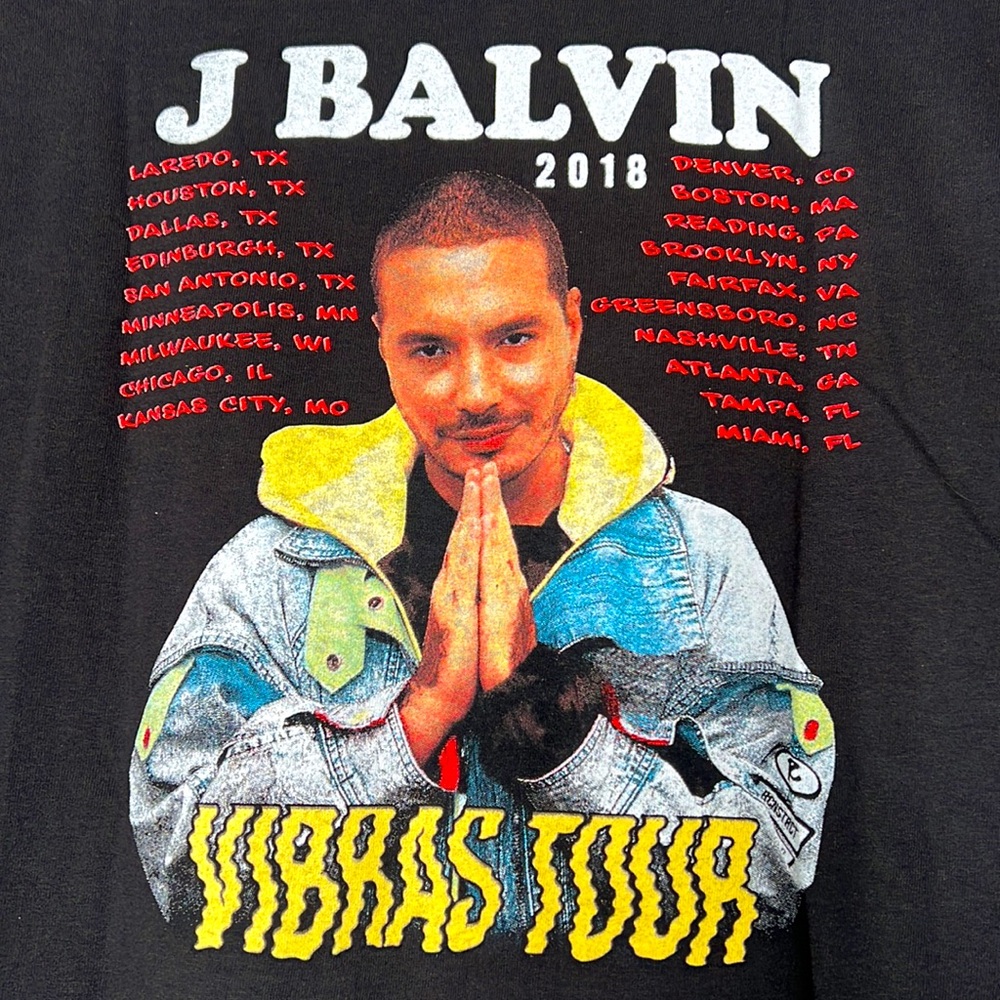 J Balvin tour shirt